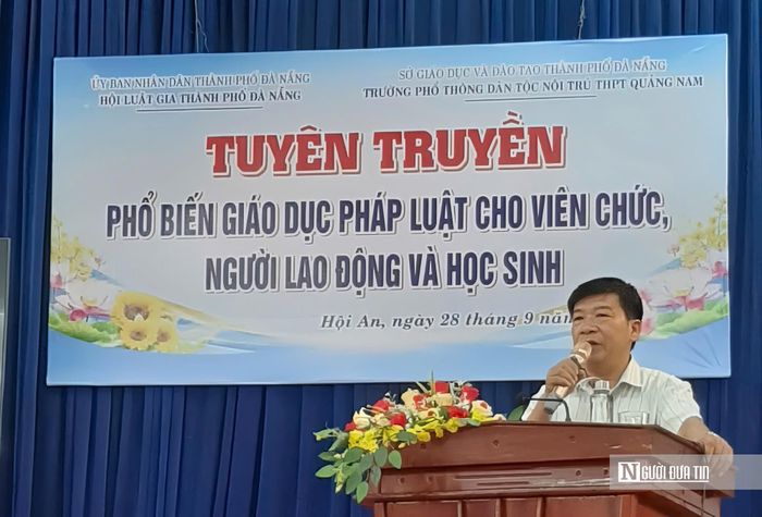 Luật gia Nguyễn Văn Quy trao đổi về việc đưa kiến thức pháp luật đến học sinh thông qua những tình huống gần với đời sống.