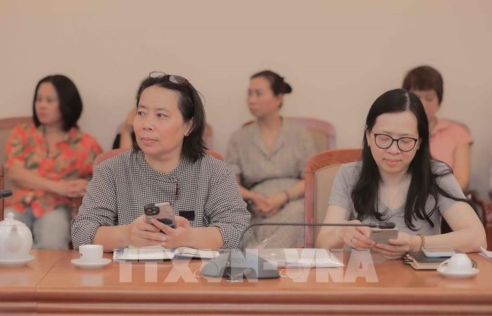 Lãnh đạo, cán bộ phụ trách tài chính và kế toán của các đơn vị thuộc Thông tấn xã tham dự buổi tập huấn. Ảnh: Phan Phương – TTXVN
