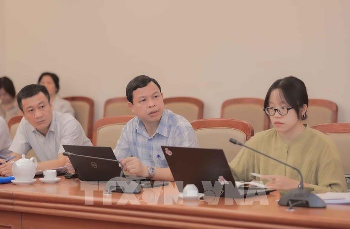 Lãnh đạo, cán bộ phụ trách tài chính và kế toán của các đơn vị thuộc Thông tấn xã tham dự buổi tập huấn. Ảnh: Phan Phương – TTXVN 