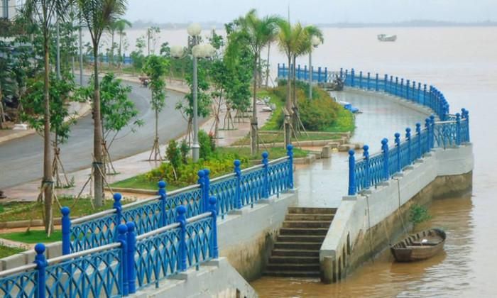 Khung cảnh ở bờ kè Vĩnh Long. Ảnh: Sưu tầm