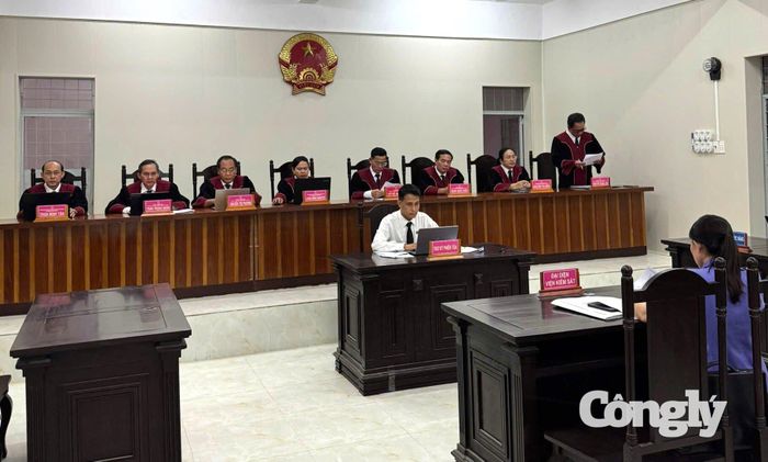Quang cảnh phiên tòa xét xử giám đốc thẩm vụ án dân sự về việc “Tranh chấp hủy hợp đồng chuyển nhượng đất giao khoán”