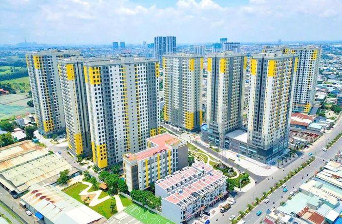 Quần thể dự án Bcons dọc trục đường Thống Nhất đã tạp nên khu đô thị sung túc, tiện nghi. Ảnh Ái Vân