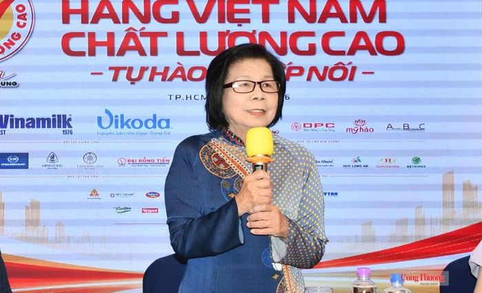 Bà Vũ Kim Hạnh, Chủ tịch Hiệp hội Doanh nghiệp Hàng Việt Nam Chất lượng cao.