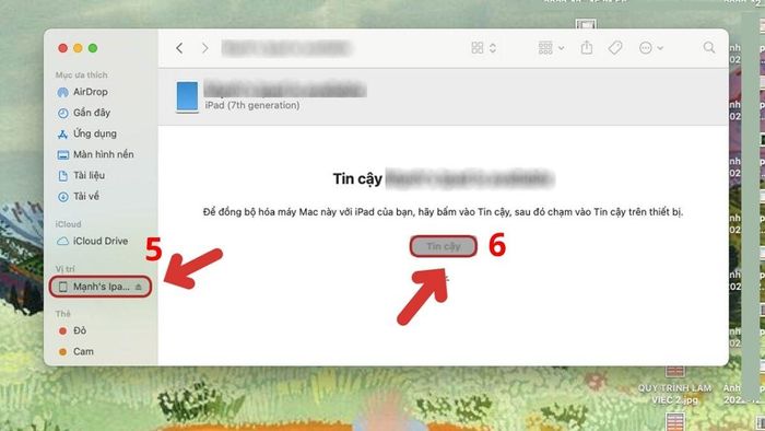 Nhấn tin cậy trên MacBook