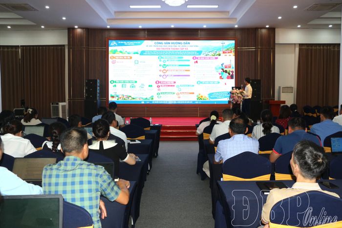 Đồng chí Ngô Thanh Hiển, Phó Cục trưởng Cục Thông tin cơ sở và Thông tin đối ngoại (Bộ VHTT&DL) truyền đạt chuyên đề tại lớp tập huấn.