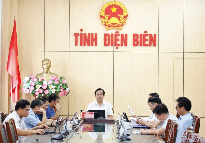 Các đại biểu dự hội nghị tại điểm cầu Điện Biên.