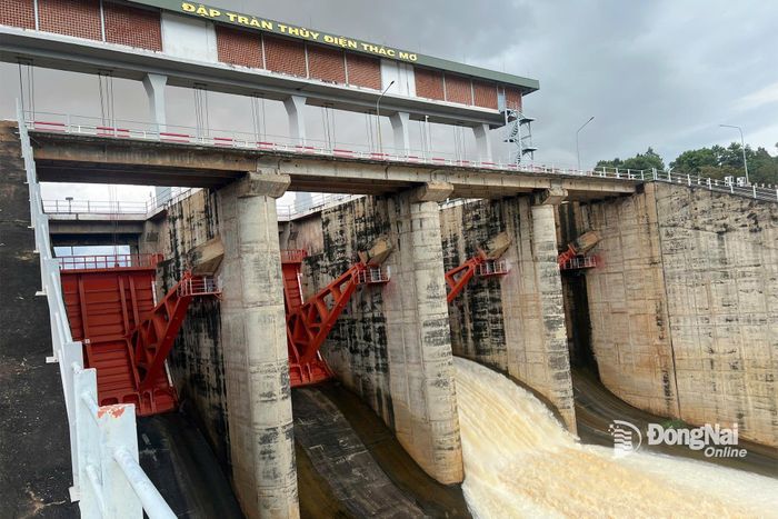 Thủy điện Thác Mơ điều tiết nước năm 2025. Ảnh: TL