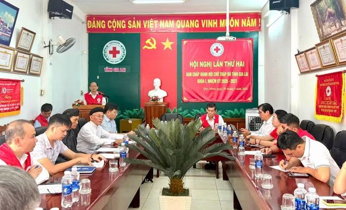 Hội nghị Ban Chấp hành Hội Chữ thập đỏ lần thứ II, nhiệm kỳ 2026 - 2031. Ảnh: Nguyễn Muội
