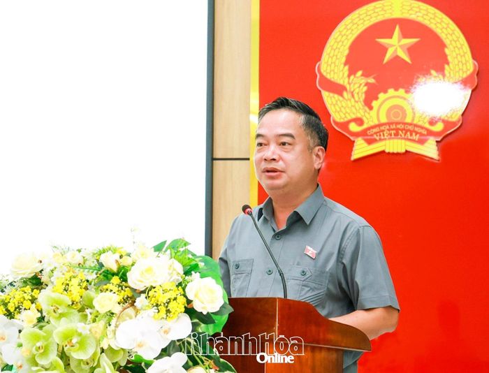 Đồng chí Nguyễn Hữu Phước thông tin tới cử tri dự kiến chương trình Kỳ họp thứ 2, Quốc hội khóa XVI.