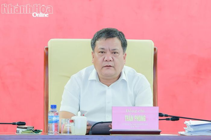 Đồng chí Trần Phong phát biểu tại hội nghị.