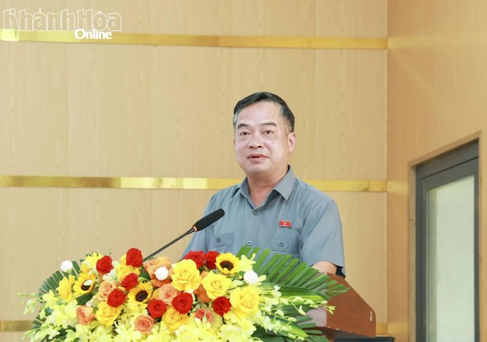 Đồng chí Nguyễn Hữu Phước thông tin tới cử tri dự kiến chương trình Kỳ họp thứ 2, Quốc hội khóa XVI.