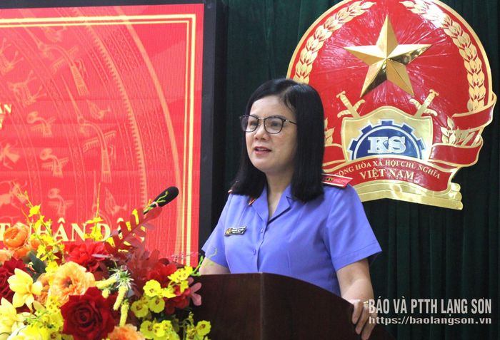 Lãnh đạo VKSND tỉnh phát biểu tại lễ ký kết