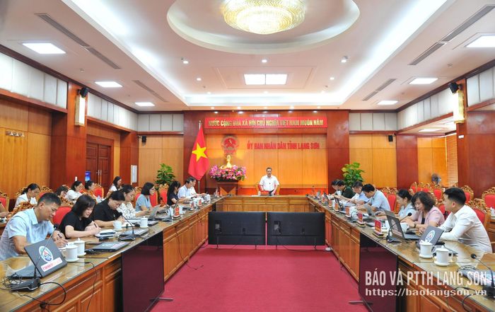 Đồng chí Đoàn Thanh Sơn, Phó Chủ tịch UBND tỉnh phát biểu gợi ý các nội dung thảo luận tại cuộc họp