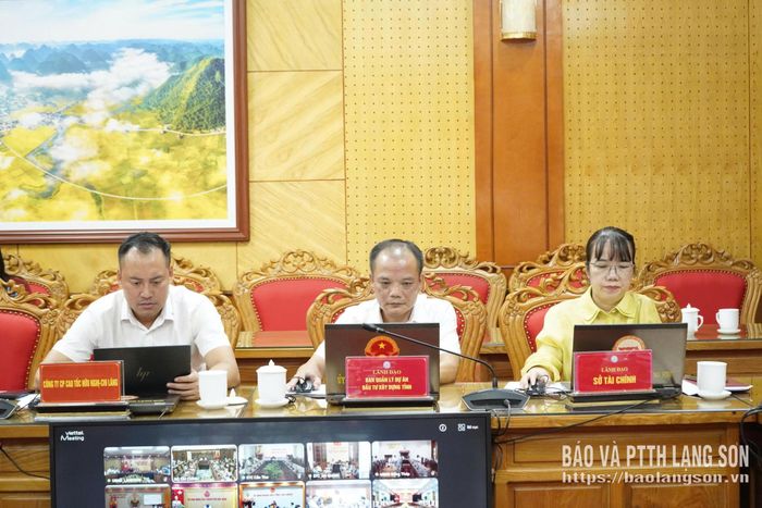 Các đại biểu dự họp tại điểm cầu tỉnh Lạng Sơn