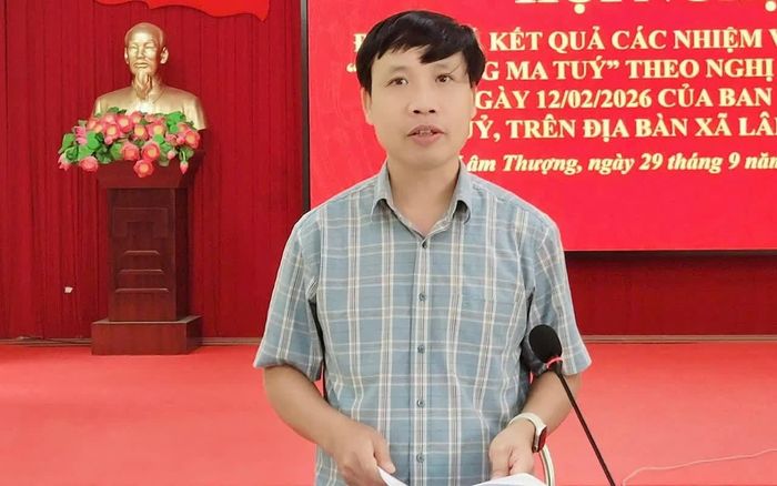 Đồng chí Phạm Trung Kiên, Bí thư Đảng ủy, Chủ tịch HĐND xã, Trưởng Ban Chỉ đạo xây dựng “Xã Lâm Thượng không ma túy” kết luận Hội nghị.