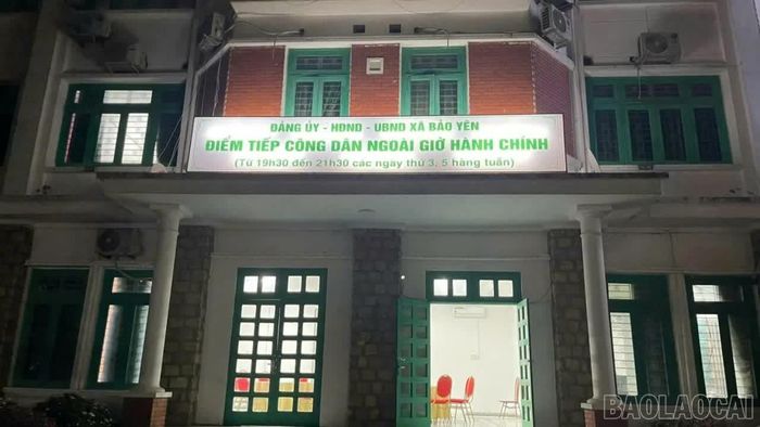 Điểm tiếp công dân ngoài giờ hành chính của xã Bảo Yên hoạt động từ 19 giờ 30 phút đến 21 giờ 30 phút vào thứ Ba và thứ Năm hằng tuần.