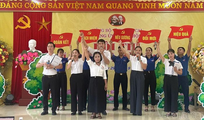 Các tiểu phẩm sân khấu hóa tại hội thi phản ánh những vấn đề gần gũi ở cơ sở.