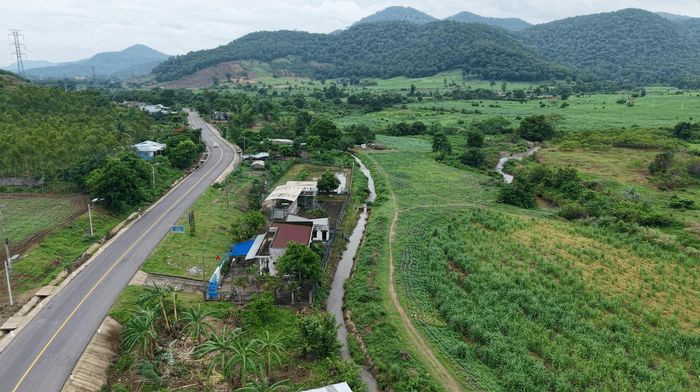 Một góc thôn Đông Tiến, xã Đông Giang, tỉnh Lâm Đồng nhìn từ trên cao. Ảnh: Ngọc Hiển
