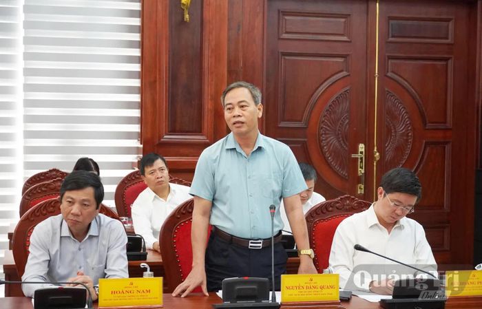 Đồng chí Nguyễn Đăng Quang, Phó Bí thư Tỉnh ủy, Chủ tịch HĐND tỉnh phát biểu tại hội nghị - Ảnh: X.P