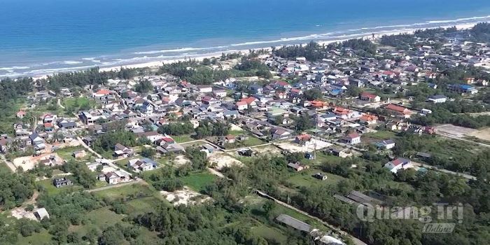 Một góc xã Nam Cửa Việt nhìn từ trên cao - Ảnh: Biên Cương