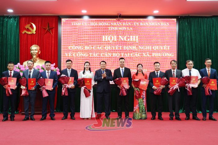 Đồng chí Phó Bí thư Thường trực Tỉnh ủy trao quyết định chỉ định chức danh Phó Bí thư Đảng ủy cấp xã. Ảnh: PV