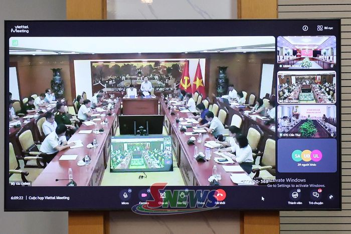 Hội nghị được trực tuyến đến các tỉnh, thành phố.