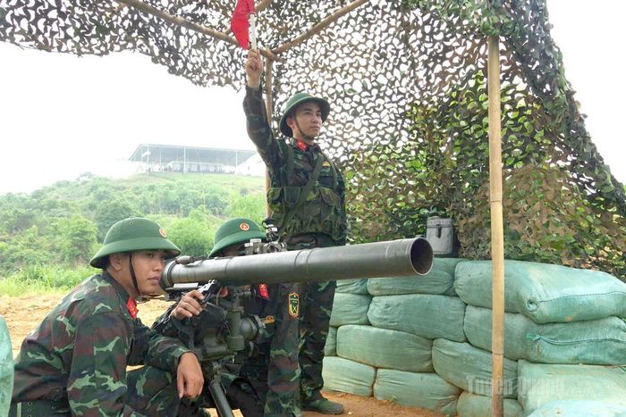Khẩu đội ĐKZ của Trung đoàn 247 trước giờ thực binh bắn chiến đấu.