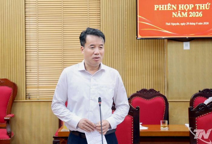 Đồng chí Nguyễn Thế Mạnh, Phó Bí thư Tỉnh ủy, Chủ tịch UBND tỉnh, phát biểu tại Phiên họp.