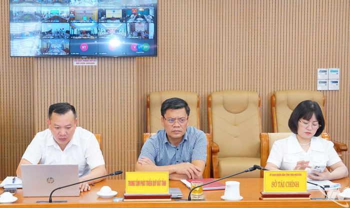 Đại biểu dự Hội nghị tại điểm cầu tỉnh Thái Nguyên.