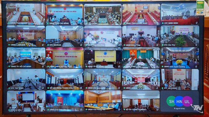 Hội nghị được kết nối trực tuyến đến điểm cầu các tỉnh/thành phố trên cả nước.