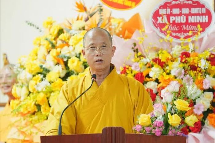 Thượng tọa Thích Minh Nghiêm phát biểu khai mạc