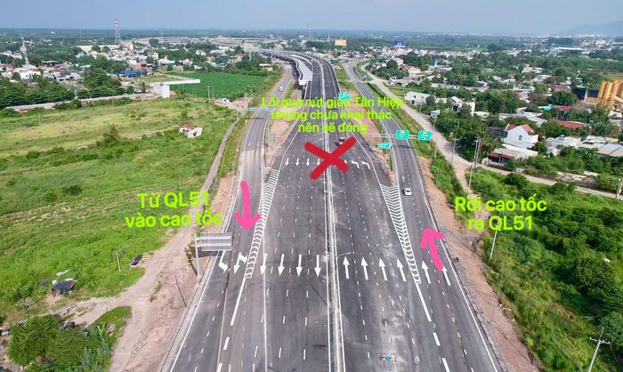 Do đó khi phương tiện từ miền Tây về miền Đông sẽ rời cao tốc Bến Lức - Long Thành tại nút giao QL51 để ra QL51 rồi tiếp tục hành trình về trung tâm TP Đồng Nai, sân bay Long Thành, khu vực cảng Cái Mép - Thị Vải, Vũng Tàu, Hồ Tràm và các tuyến giao thông huyết mạch khác của Đông Nam Bộ. Ở chiều ngược lại xe cũng sẽ vào từ nút giao QL51 như trước đây.