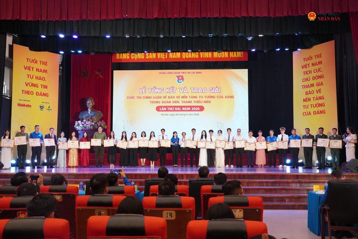 Ban tổ chức trao Bằng khen của Ban Chấp hành Trung ương Đoàn, cùng cúp lưu niệm và tiền thưởng theo quy định của Cuộc thi cho tác giả, nhóm tác giả đạt giải khuyến khích.