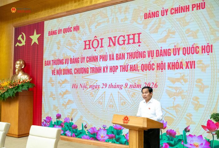 Phó Bí thư Đảng ủy Quốc hội, Tổng Thư ký Quốc hội, Chủ nhiệm Văn phòng Quốc hội Lê Quang Mạnh phát biểu