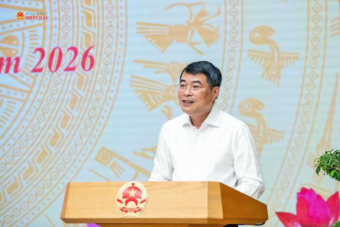 Bí thư Đảng ủy Chính phủ, Thủ tướng Chính phủ Lê Minh Hưng phát biểu