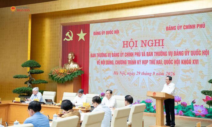 Bí thư Đảng ủy Quốc hội, Chủ tịch Quốc hội Trần Thanh Mẫn phát biểu tại hội nghị