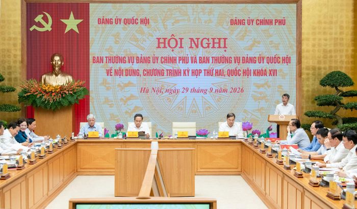 Bí thư Đảng ủy Chính phủ, Thủ tướng Chính phủ Lê Minh Hưng phát biểu