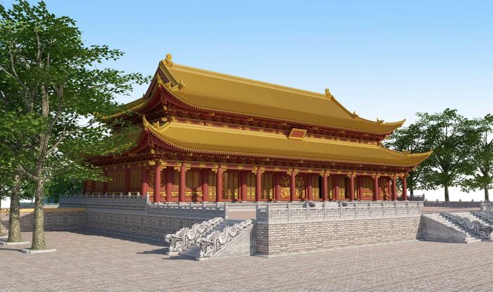 Một số hình ảnh thiết kế Điện Kính Thiên.