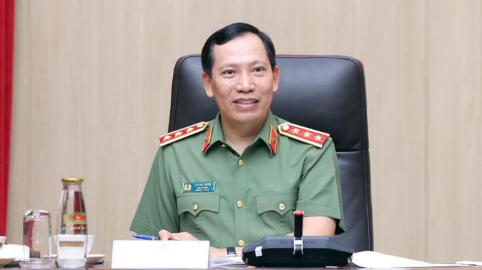 Thượng tướng Lê Văn Tuyến, Ủy viên Trung ương Đảng, Thứ trưởng Bộ Công an phát biểu chỉ đạo tại cuộc họp Ban Tổ chức Hội nghị lãnh đạo cơ quan thực thi pháp luật các nước ASEAN về hợp tác đấu tranh với tội phạm truy nã, ngày 17/9/2026.