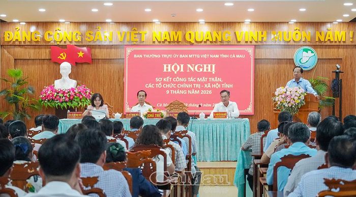 Đồng chí Lê Thanh Triều, Uỷ viên Ban Thường vụ Tỉnh uỷ, Phó Chủ tịch Thường trực Uỷ ban MTTQ Việt Nam tỉnh Cà Mau, nhấn mạnh yêu cầu tiếp tục đổi mới nội dung, phương thức hoạt động của Mặt trận các cấp.