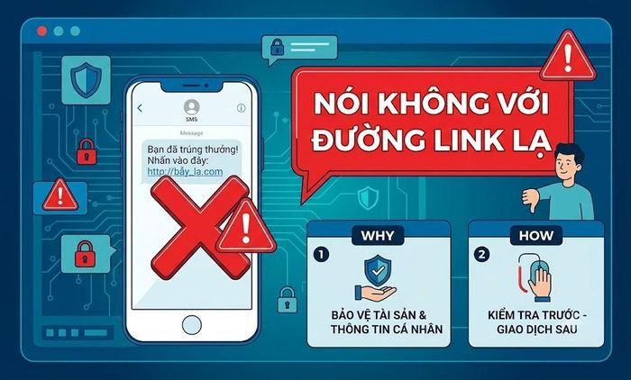 Hãy luôn cảnh giác với những đường link lạ. Ảnh minh họa