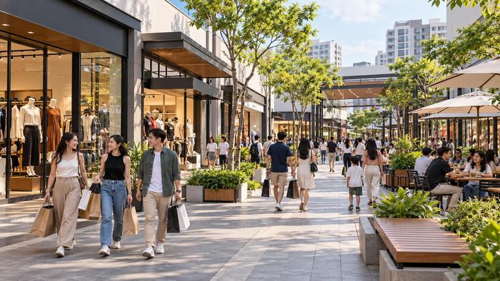 Việt Nam hướng tới phát triển mô hình outlet. Ảnh minh họa được tạo với sự hỗ trợ của AI.