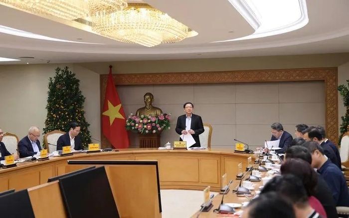 Phó Thủ tướng Hồ Quốc Dũng chủ trì cuộc họp tiếp tục rà soát, hoàn thiện dự án Luật Đất đai (sửa đổi), sáng 28/9. Ảnh: Gia Huy.