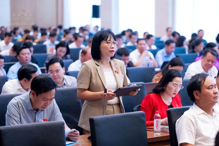 Đại biểu Nguyễn Thị Việt Nga (Đoàn Hải Phòng). Ảnh: quochoi.vn
