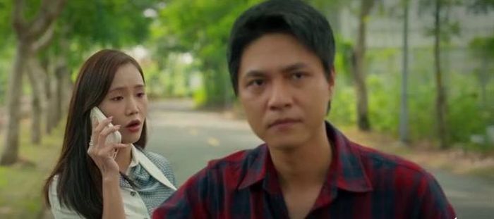 Khánh tỏ rõ ghen tuông sau khi nghe được cuộc điện thoại của Tùng và Phương. Ảnh VTV