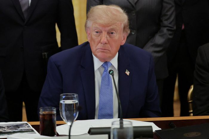 Tổng thống Mỹ Donald Trump tại bữa trưa chiêu đãi các lãnh đạo ngành công nghệ tại Phòng Đông của Nhà Trắng ở Washington, D.C. (Mỹ) ngày 29/9. Ảnh: Reuters.
