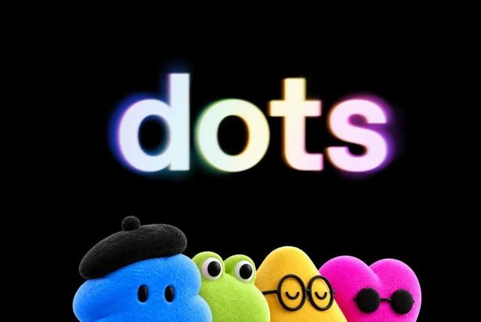 Trợ lý AI "dots" mang hình dáng những khối tròn nhiều màu sắc, mang mũ nồi hoặc kính mắt, xuất hiện trên điện thoại và máy tính. Ảnh: OpenAI.