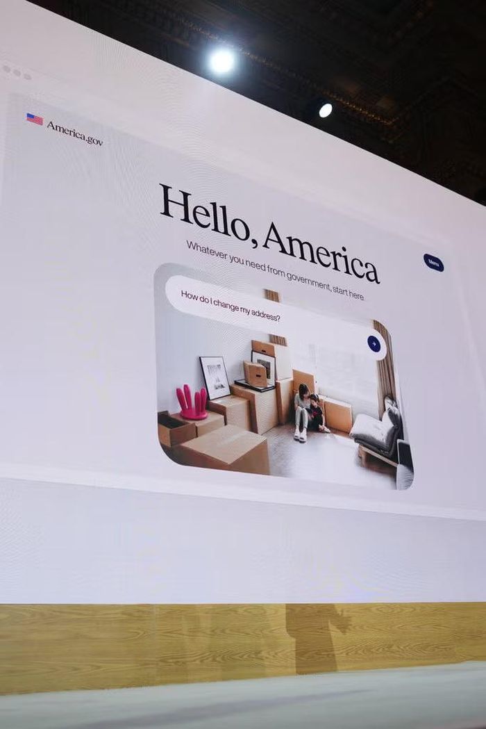 Chatbot này tự gọi mình là “Nước Mỹ”, được tích hợp trong cổng thông tin America.gov. Ảnh: New York Times.