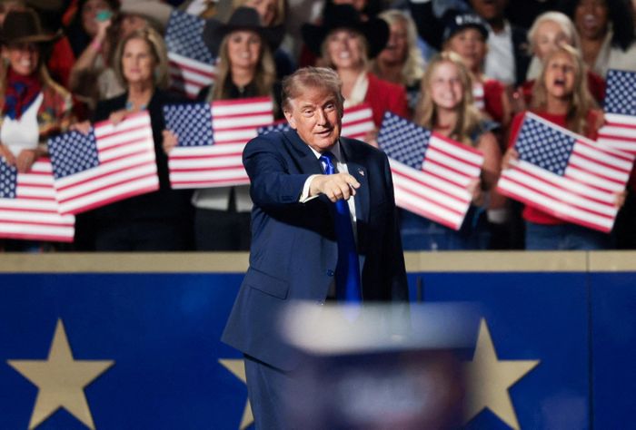  Tổng thống Mỹ Donald Trump tại đại hội toàn quốc đảng Cộng hòa ở thành phố Dallas, bang Texas ngày 9/9. Ảnh: Reuters. 