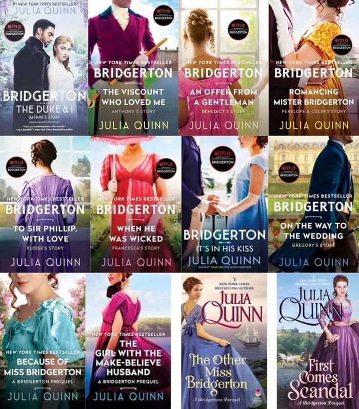 Bridgeton của Julia Quinn. Nhiều người hâm mộ bộ phim chuyển thể trên Netflix đã tìm đến tác phẩm gốc. Trong khi bộ phim đã tạo ra kỳ vọng cao, thì loạt truyện bị cho là khá tẻ nhạt. Cassie cho rằng mỗi cuốn sách đều có chất lượng ổn khi đứng độc lập, nhưng chúng lại thiếu đi sự tương tác sống động giữa các anh chị em. Những màn đối đáp dí dỏm và các khoảnh khắc gia đình ấm áp xuất hiện rất ít trong nguyên tác, điều lại làm nên thành công và sức hút của phiên bản truyền hình. 